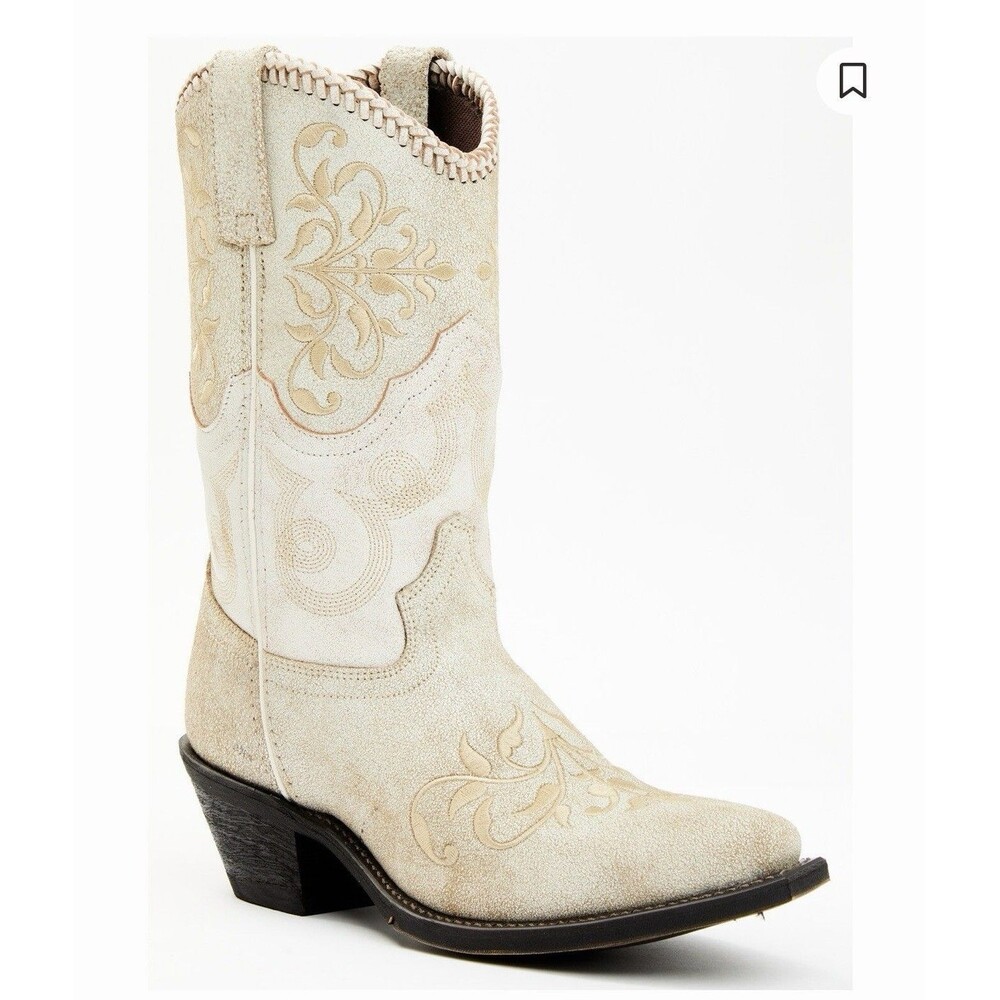 NWT Laredo Aretha Western Boots Off White Women Size 8M Cowboy Wedding Country